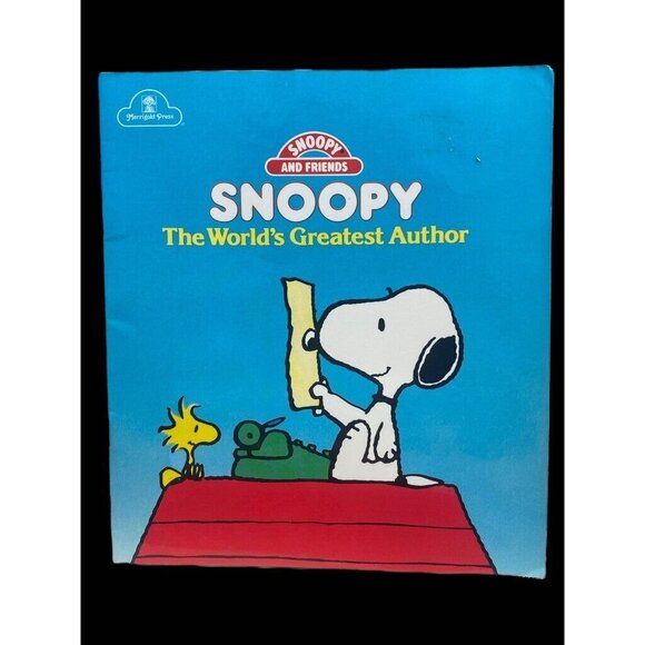 Vintage Snoopy & Friends "The Worlds Greatest Author" Book By Charles M. Schulz - Picture 1 of 3